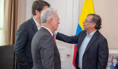 Álvaro Uribe y Gustavo Petro