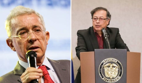 Álvaro Uribe y Gustavo Petro