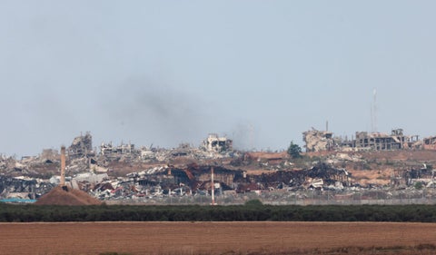 Franja de Gaza desde Israel