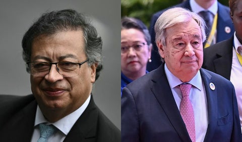 Gustavo Petro y António Guterres