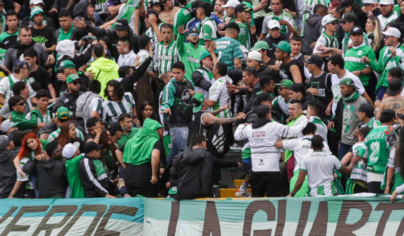 Grave incidente durante partido Fortaleza vs Atlético Nacional en el estadio Nemesio Camacho.