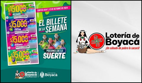 Lotería de Boyacá, 12 de octubre de 2024