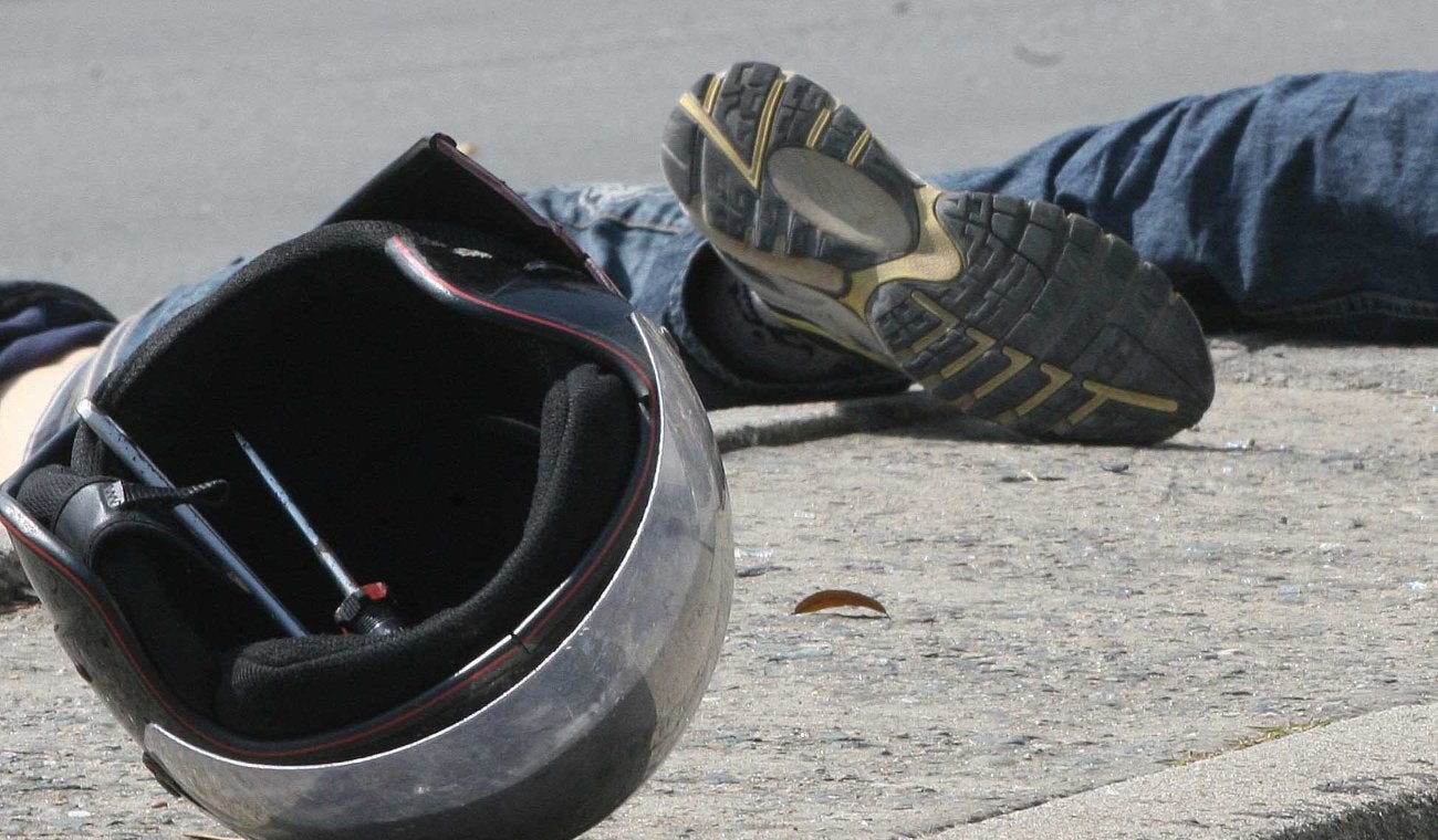 Motociclista accidente