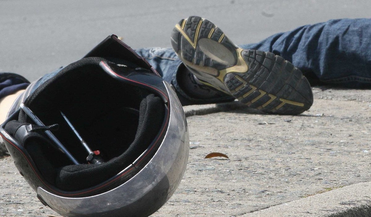 Motociclista accidente