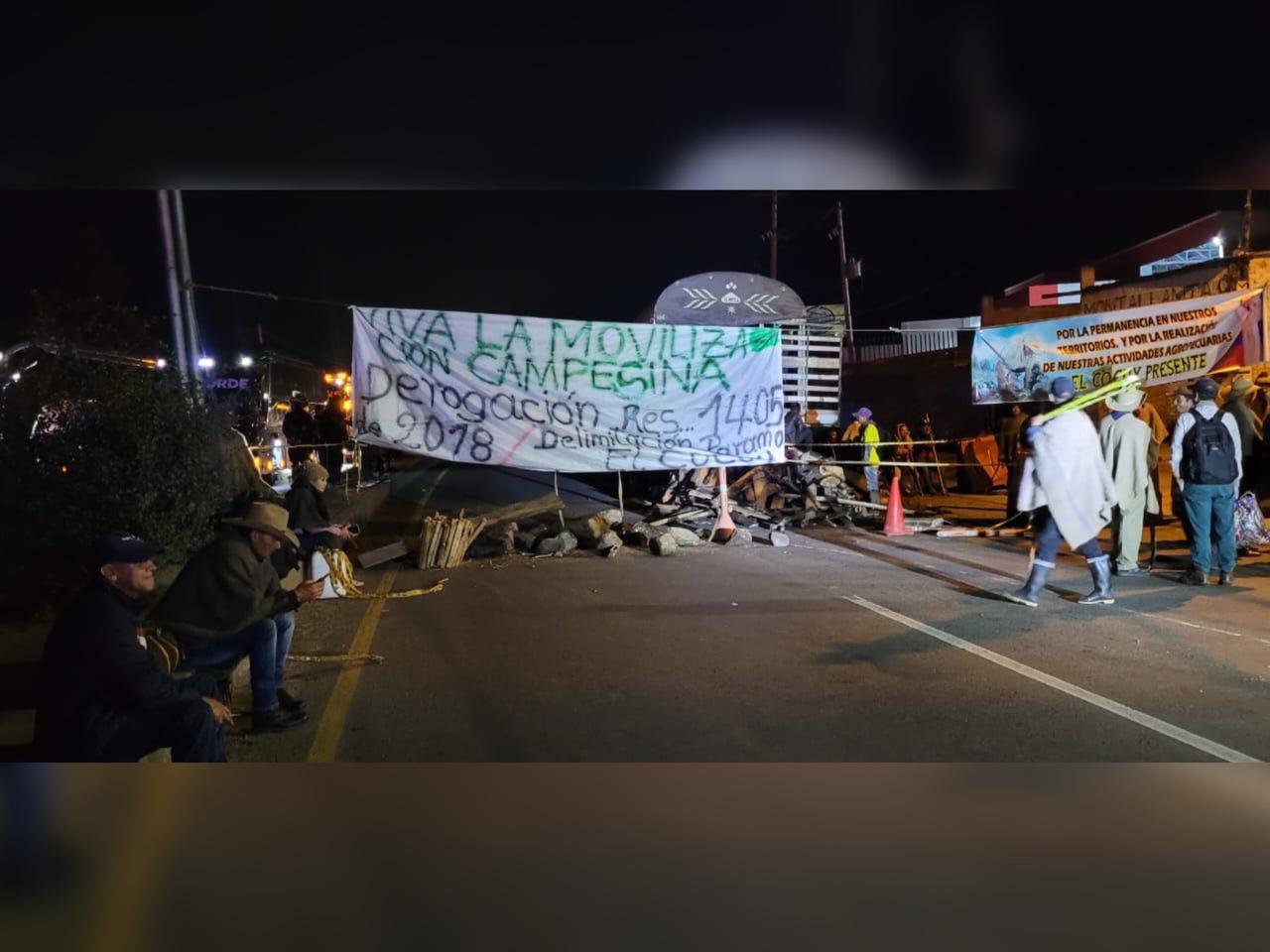 Paro campesino en Boyacá