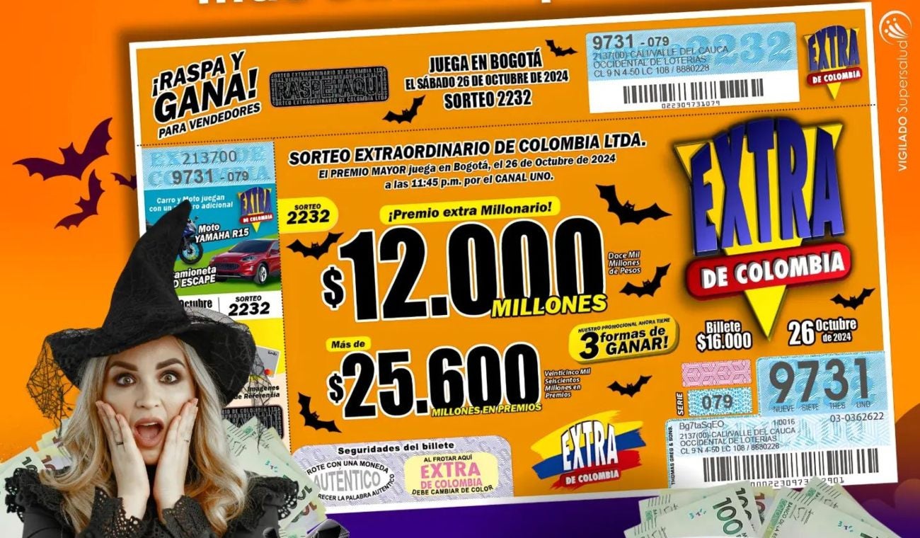 Sorteo Extraordinario de Colombia, 26 de octubre de 2024
