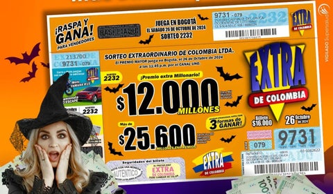 Sorteo Extraordinario de Colombia, 26 de octubre de 2024