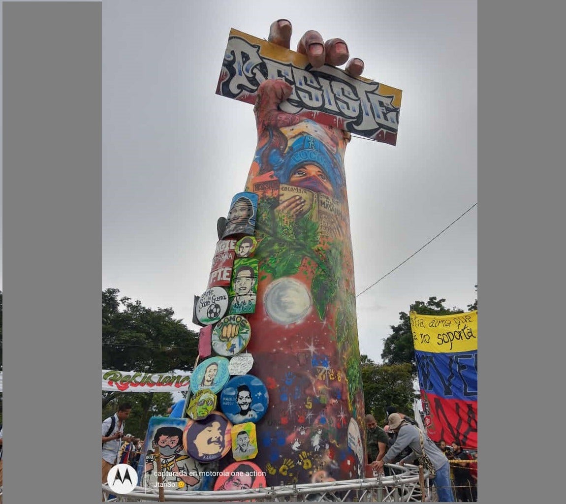 El monumento fue creado por la comunidad.