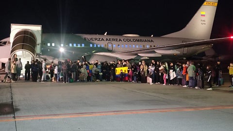 Vuelo colombianos del Líbano