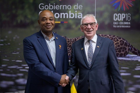 Reunión bilateral del Canciller Luis Murillo y el secretario de Estado de Alemania, Jochen Flasbarthm.
