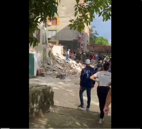 Desplome de edificio en Barranquilla.