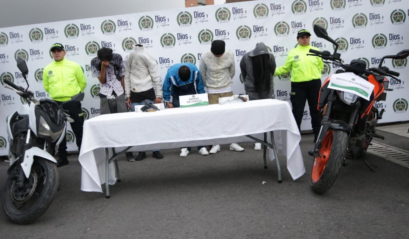 Capturados delincuentes en Bogotá