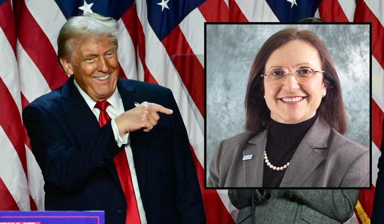Marcela Díaz Myers y Donald Trump