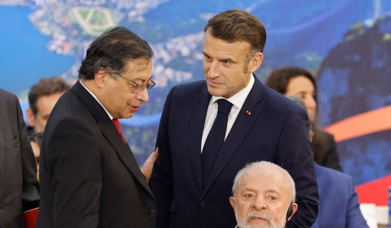 Emmanuel Macron y Gustavo Petro