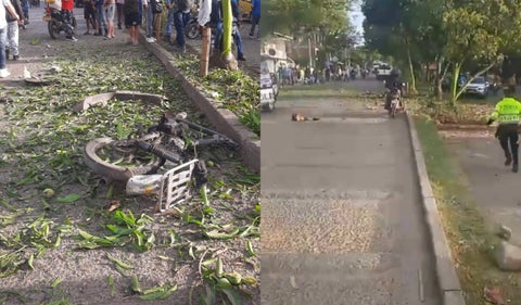 Explosión de motobomba en Jamundí deja 13 heridos y afecta vehículos cerca del Hospital Piloto.