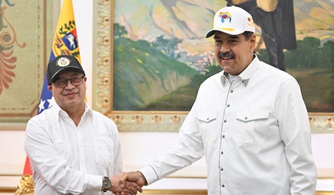 Gustavo Petro y Nicolás Maduro