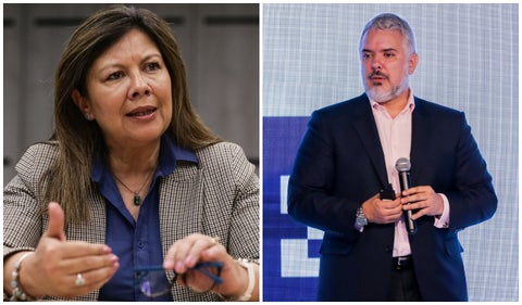 Luz Adriana Camargo e Iván Duque
