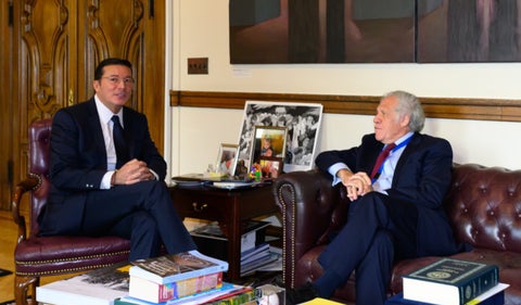 El registrador nacional, Hernán Penagos, se reunió con el secretario general de la OEA, Luis Almagro, para definir una agenda conjunta que permita el acompañamiento técnico en temas electorales de cara a las elecciones del 2026.