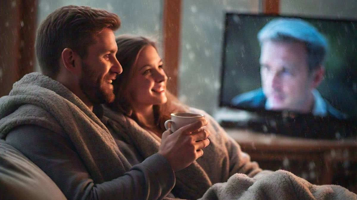 Pareja viendo televisión