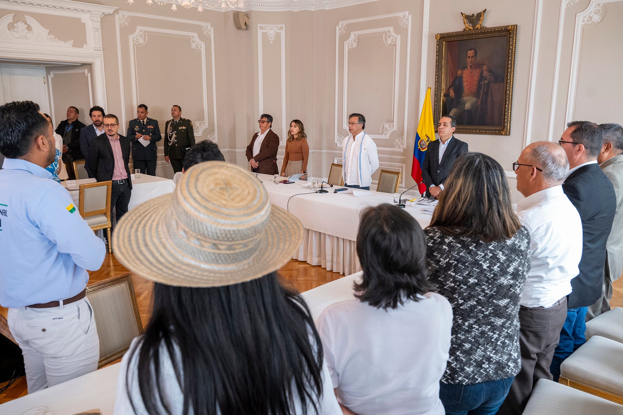 Reunión del presidente Gustavo Petro con la Organización Comunal de Colombia.