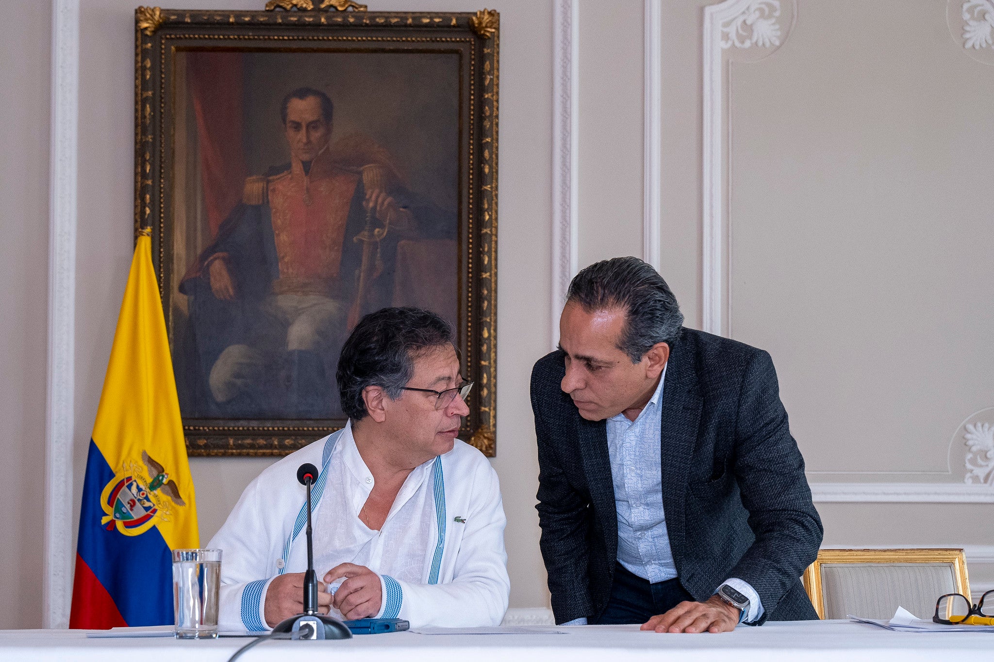 Presidente Gustavo Petro y director del DNP, Alexander López.