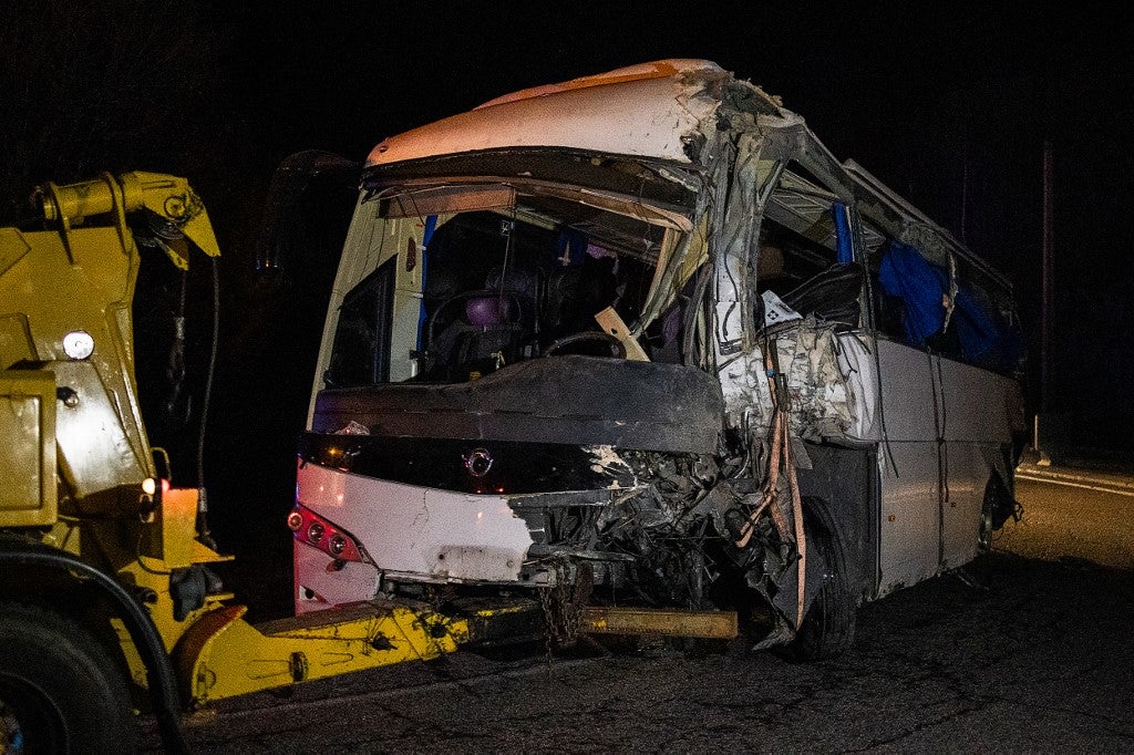Bus accidentado en Francia