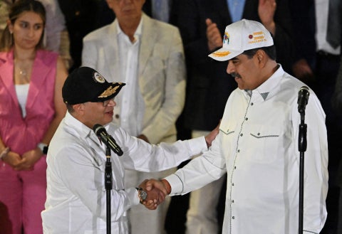 Gustavo Petro y Nicolás Maduro