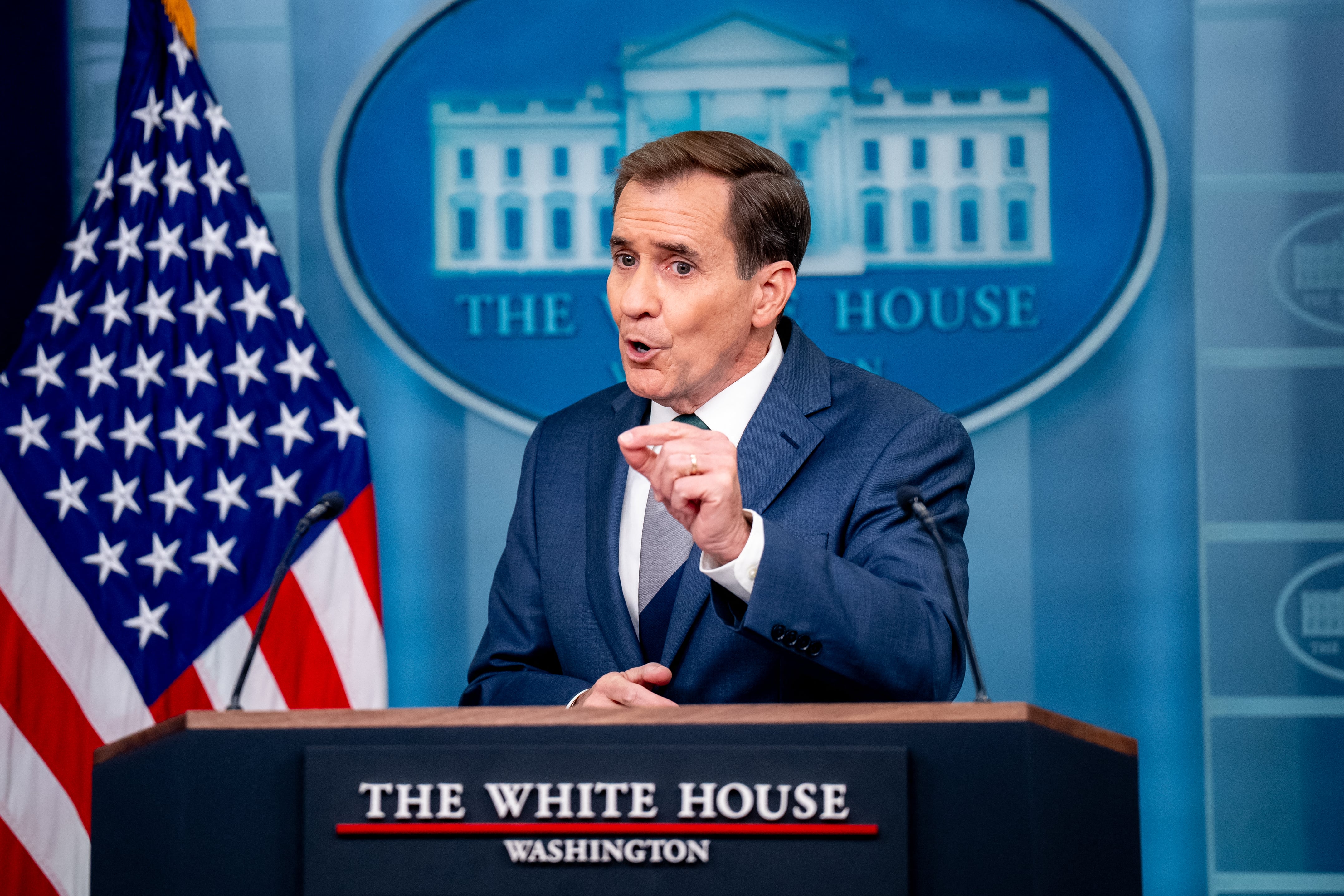 El asesor de comunicaciones de seguridad nacional de la Casa Blanca, John Kirby