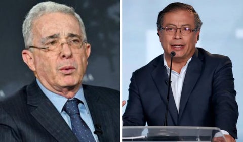 Álvaro Uribe y Gustavo Petro