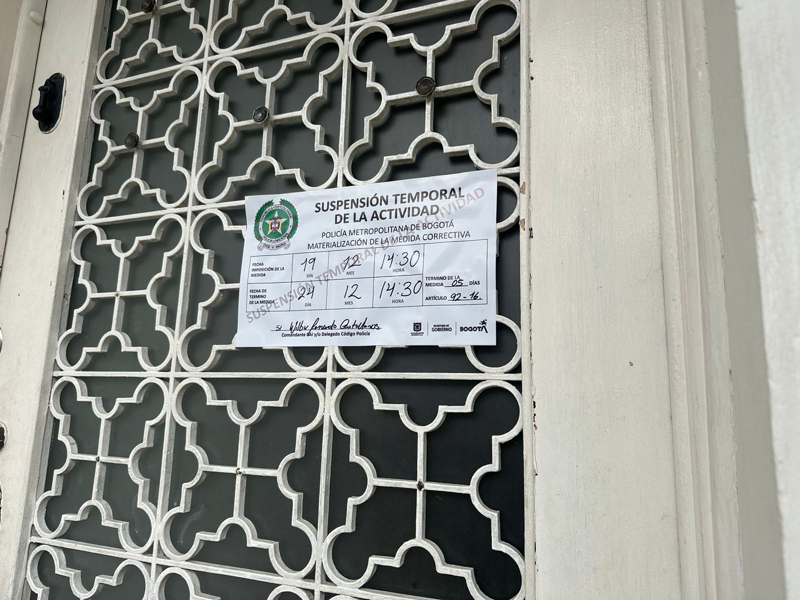 Hotel cerrado por presunto robo de agua l Bogotá l Diciembre 2024