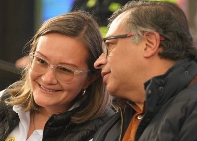 Cielo Rusinque y Gustavo Petro
