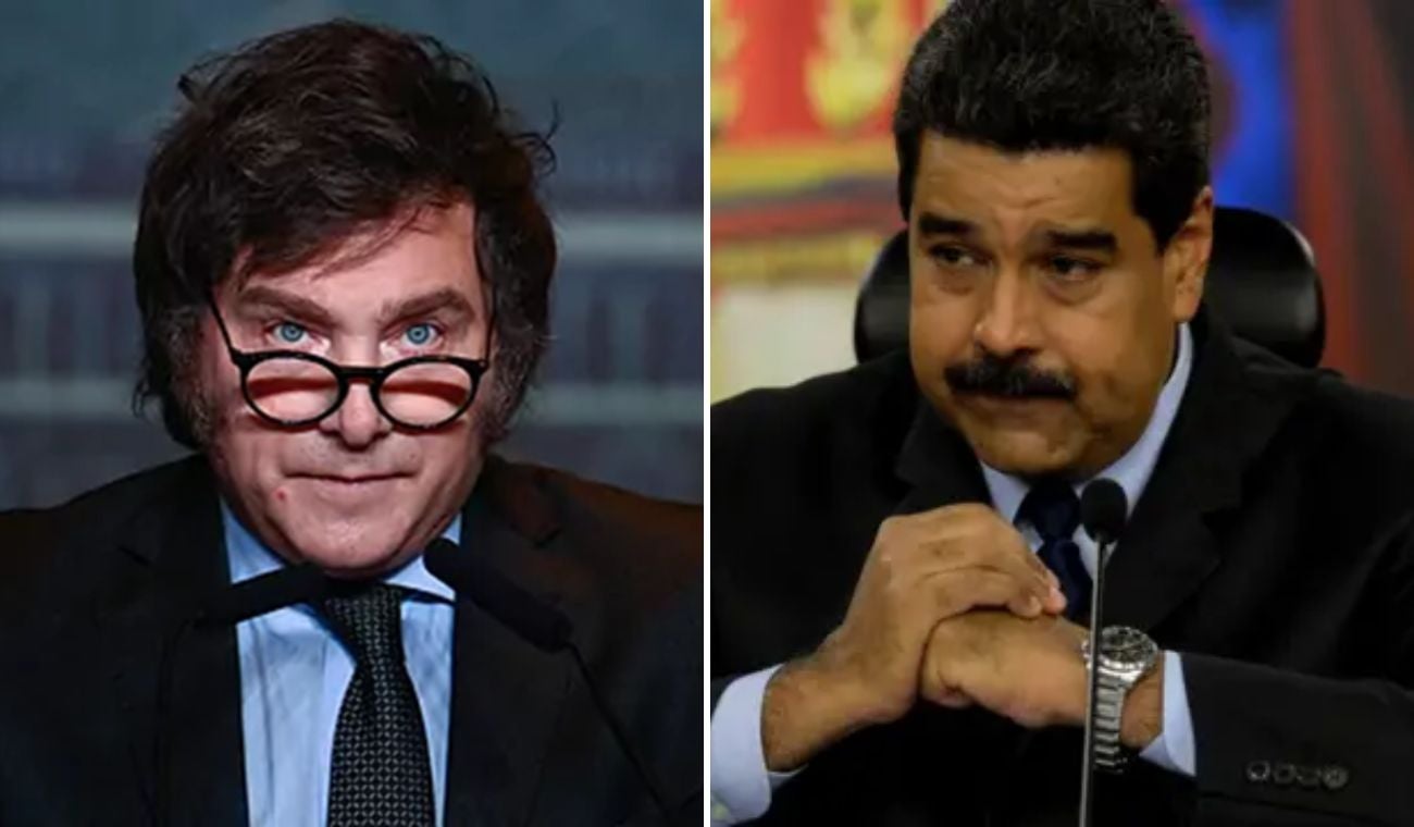Javier Milei y Nicolás Maduro