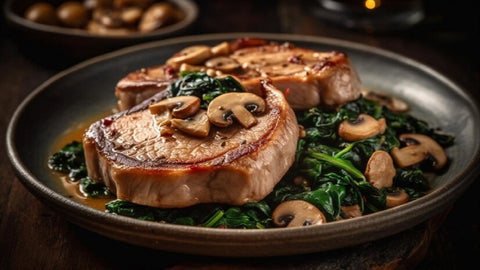 Solomillo de cerdo con salsa de champiñones