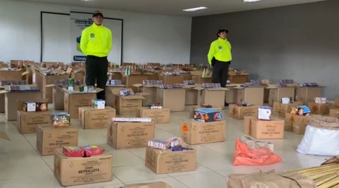 Pólvora incautada