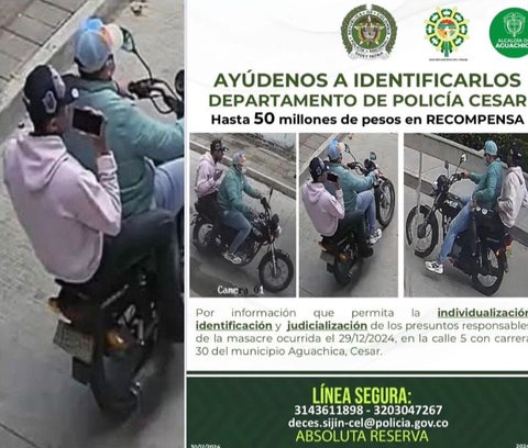 Los sujetos quedaron grabados en cámaras de seguridad.