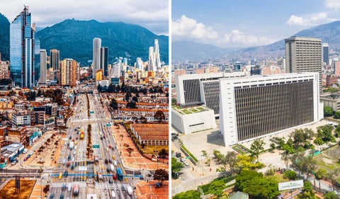 Bogotá y Medellín