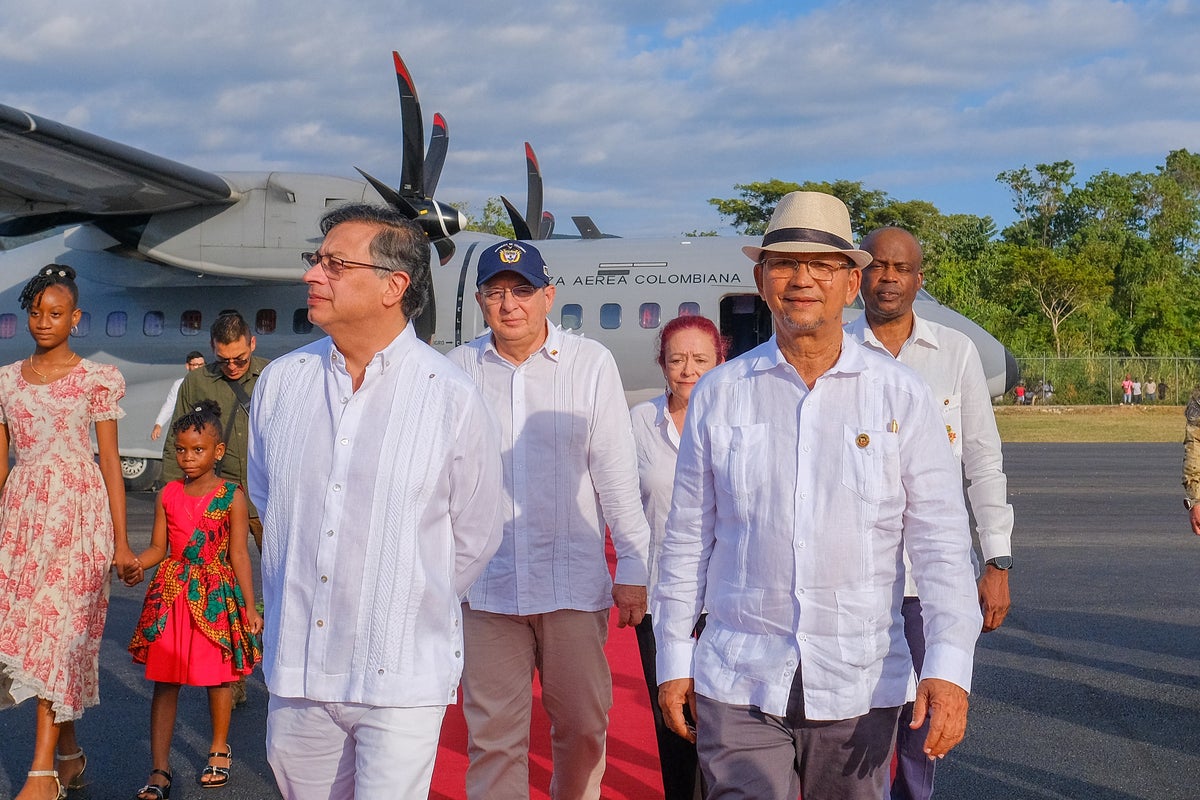 Presidentes de Colombia, Gustavo Petro y de Haití Leslie Voltaire.