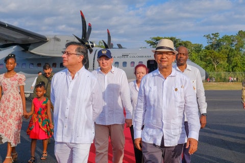Presidentes de Colombia, Gustavo Petro y de Haití Leslie Voltaire.