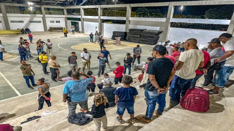 Familias desplazadas llegan al municipio de El Bagre, Antioquia