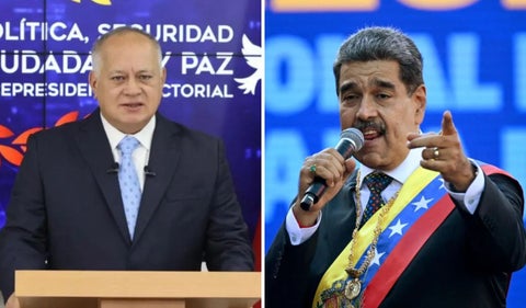 Diosdado Cabello y Nicolás Maduro