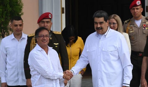 Gustavo Petro y Nicolás Maduro