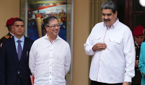Gustavo Petro y Nicolás Maduro