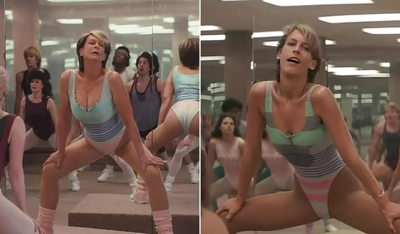 Jamie Lee Curtis revivió su icónica rutina de aeróbicos, 40 años después de grabarla con John Travolta