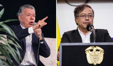 Juan Manuel Santos y Gustavo Petro