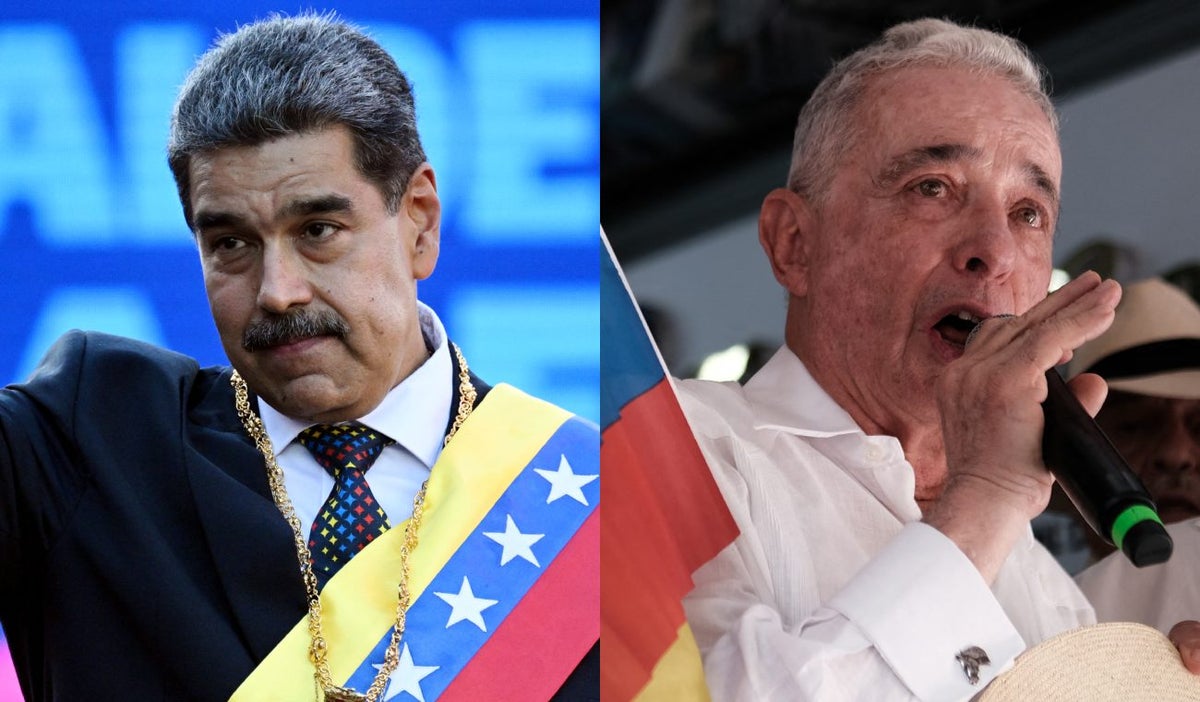 Nicolás Maduro y Álvaro Uribe