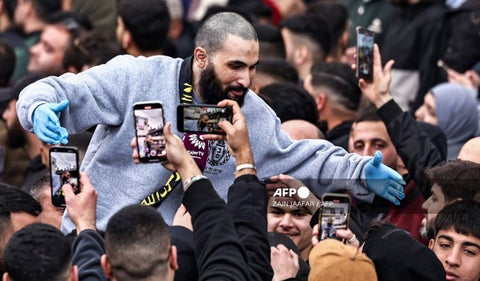 Uno de los palestinos liberados por Israel