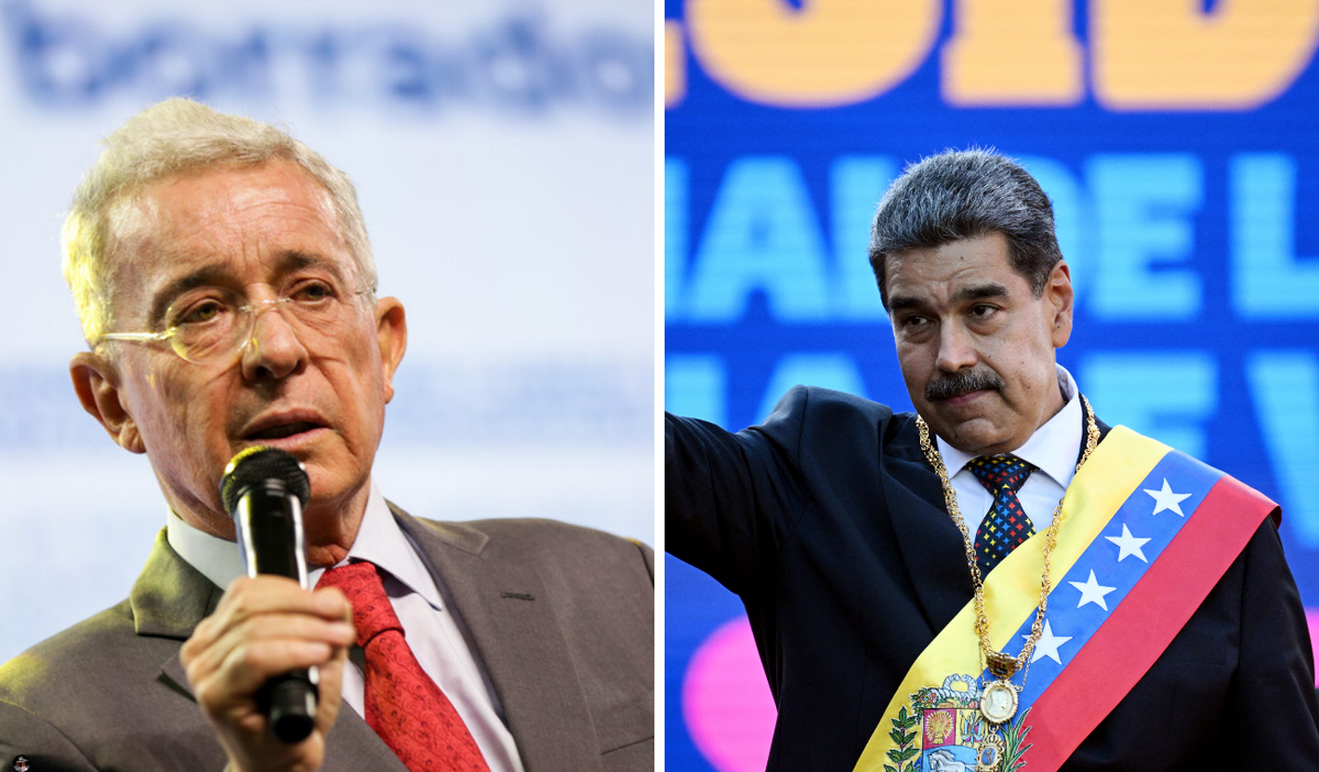 Álvaro Uribe Vélez y Nicolas Maduro