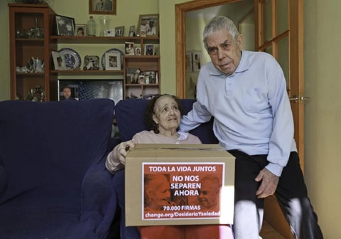 Soledad y Desiderio, abuelos con alzheimer que iban a ser separados tras 60 años de matrimonio