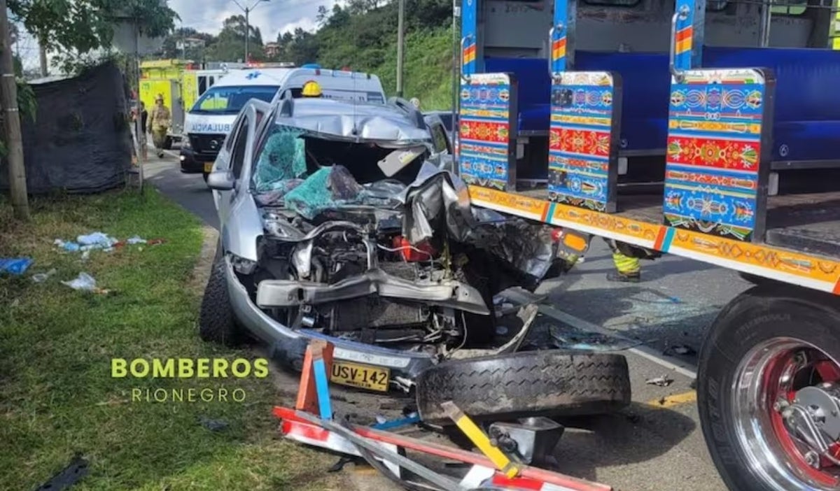 Accidente vía Bogotá-Medellín