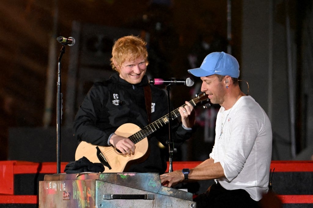 Ed Sheeran en un concierto